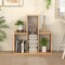 Costway 3-Shelf Concave/Convex Bookshelf Room Organizer with Anti-Toppling Device Freestanding